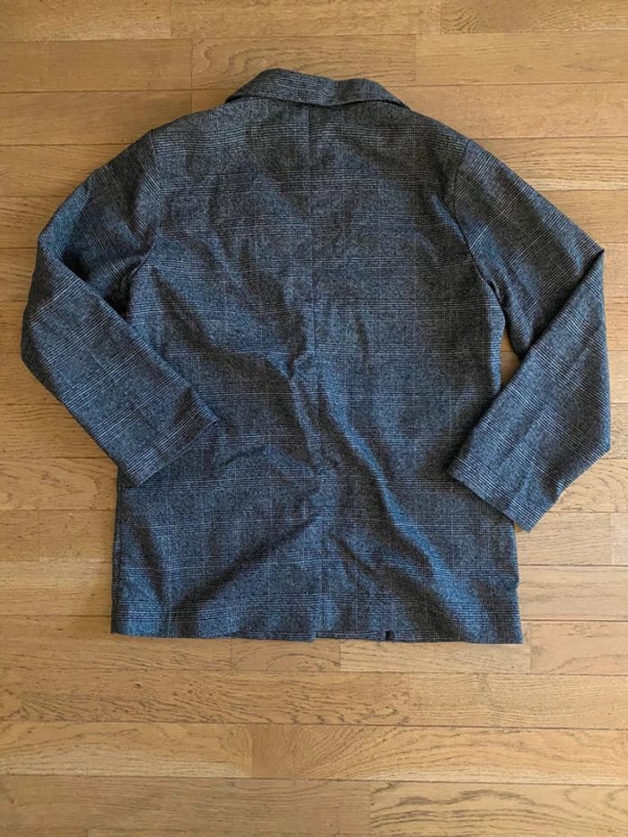 Veste type workwear oversize à carreaux gris Monki taille XS - photo numéro 6