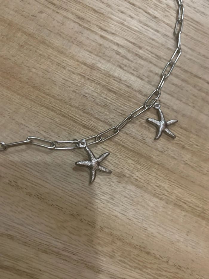 collier étoile de mer argentée - photo numéro 3