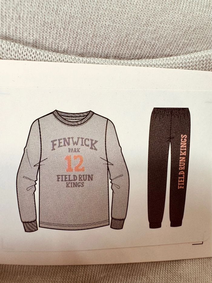Taille 10 ans pyjama 2 pièces coton fin garçon Tex gris Neuf 💙 - photo numéro 3