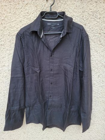 Chemise habillée élégante noir pour les fêtes