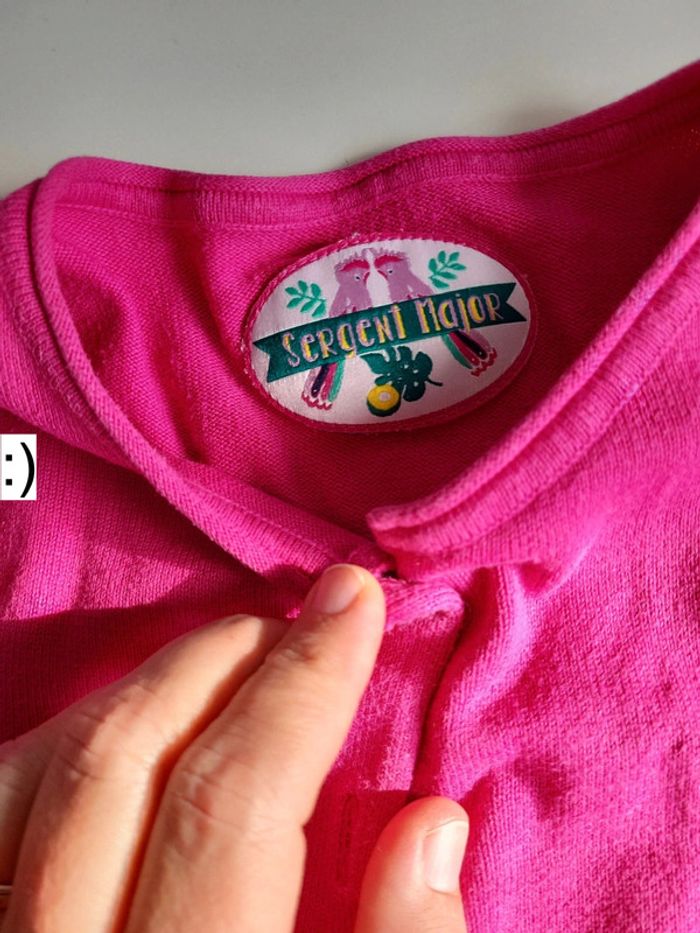 Gilet rose sergent major 10 ans - photo numéro 3