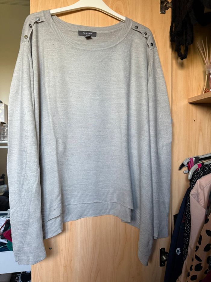 Pull gris clair