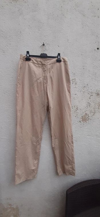 Pantalon en toile beige taille 44