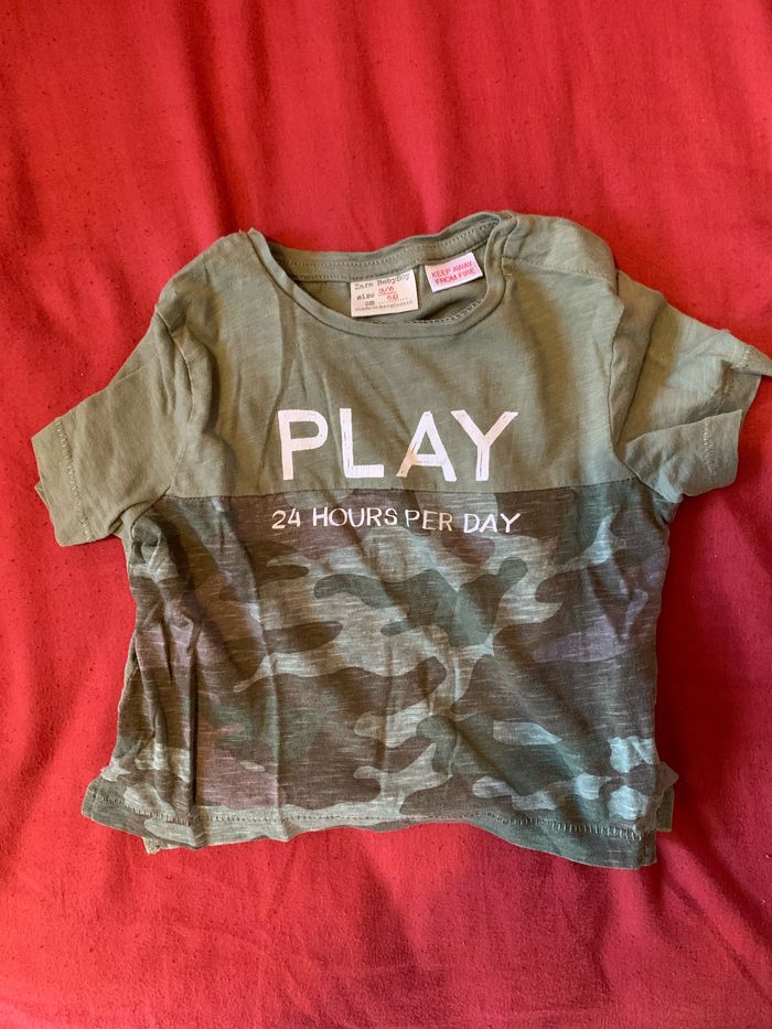Tee-shirt manches courtes taille 6 mois Zara