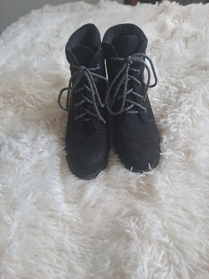 Bottines compensées noires 39 - photo numéro 4