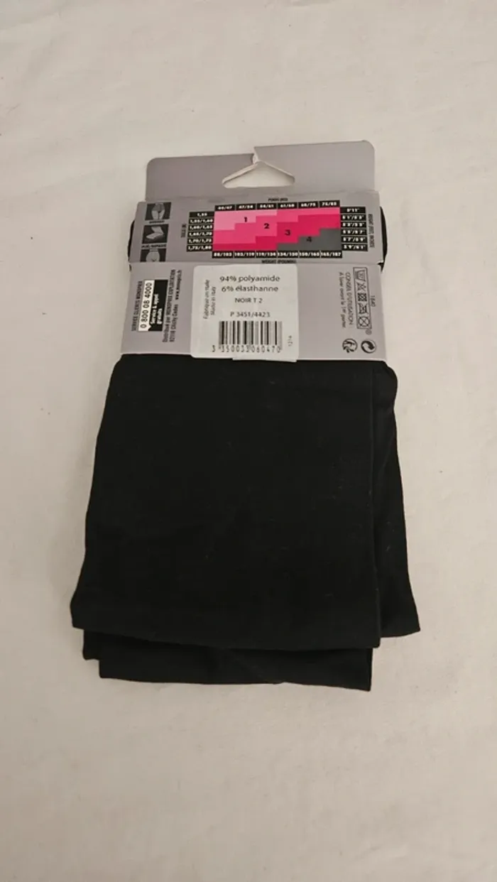 Collants Monoprix- Noir- Taille 2 - 50D opaque velouté - photo numéro 3