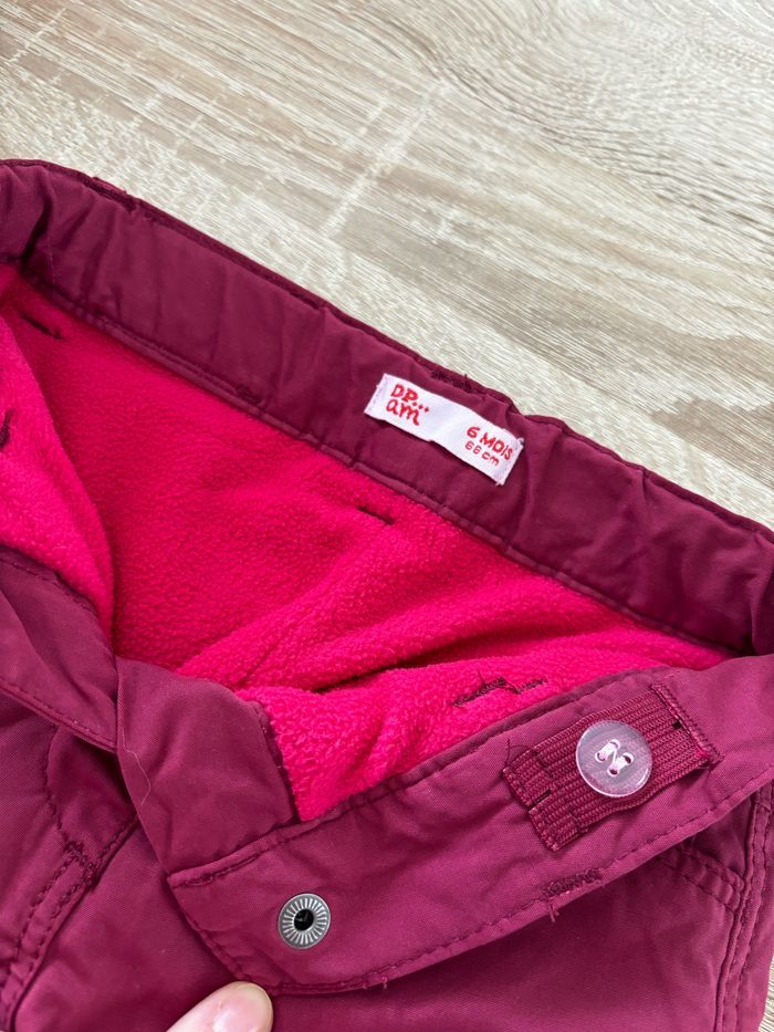 Pantalon bordeaux polaire DPAM t.6m - photo numéro 3