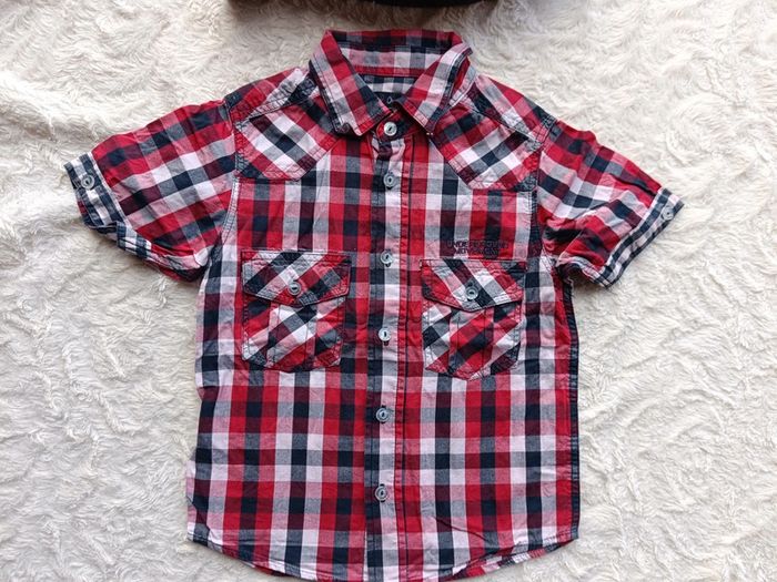 Chemise à carreaux manches courtes Garçon 3 ans Pick Ouic boys 100% coton - photo numéro 2