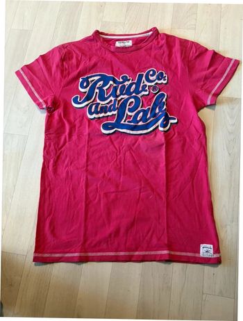 T-shirt rivaldi rose taille M écriture devant