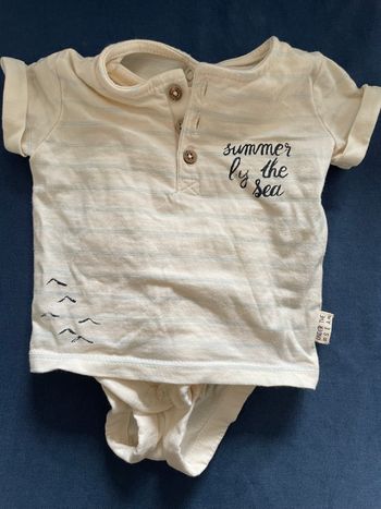 Body t-shirt trompe l’œil neuf Kiabi - 1 mois