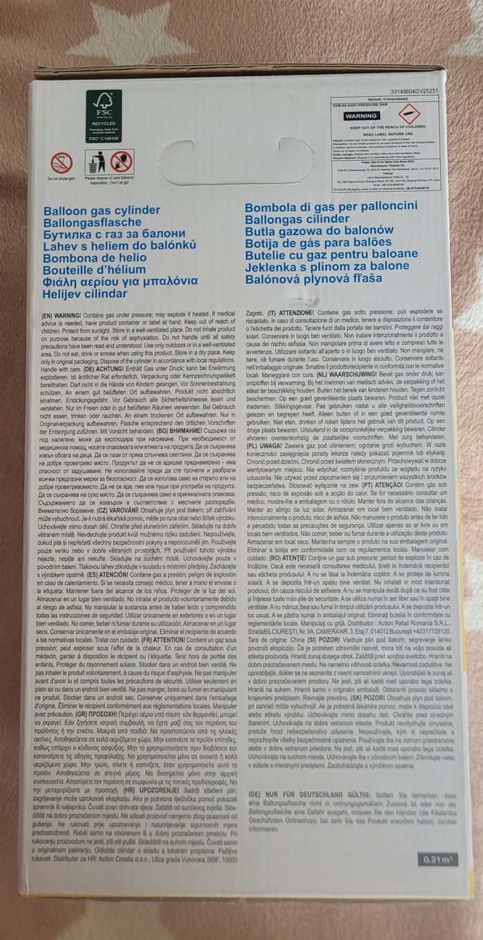 Bonbonne Hélium. Neuf - photo numéro 3