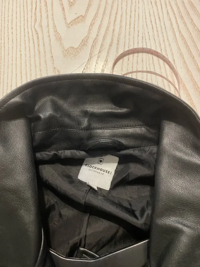 superbe veste en simili cuir perfecto CLOCKhouse 52 neuf - photo numéro 9