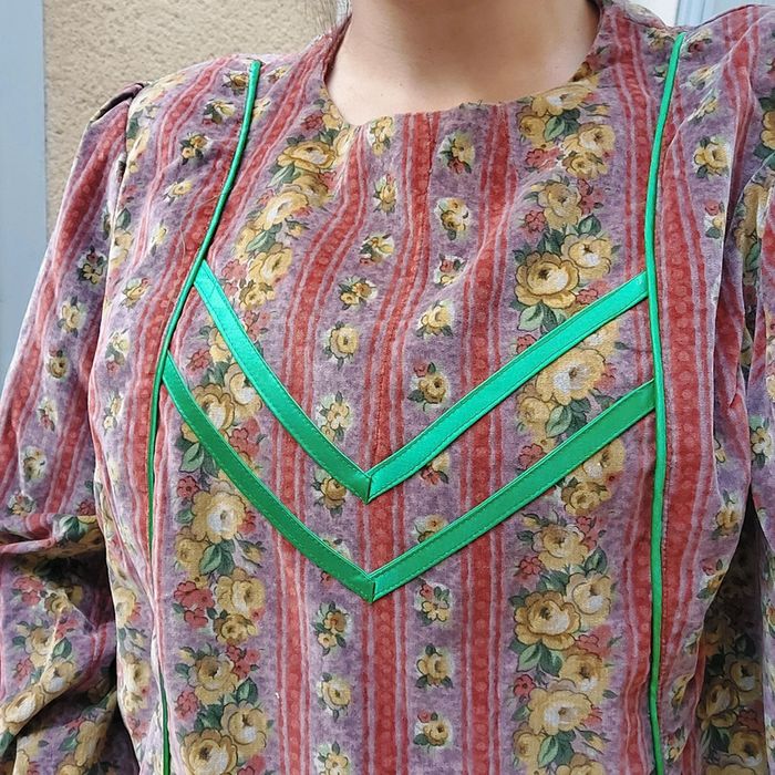 Magnifique blouse velours Vintage XL - photo numéro 2