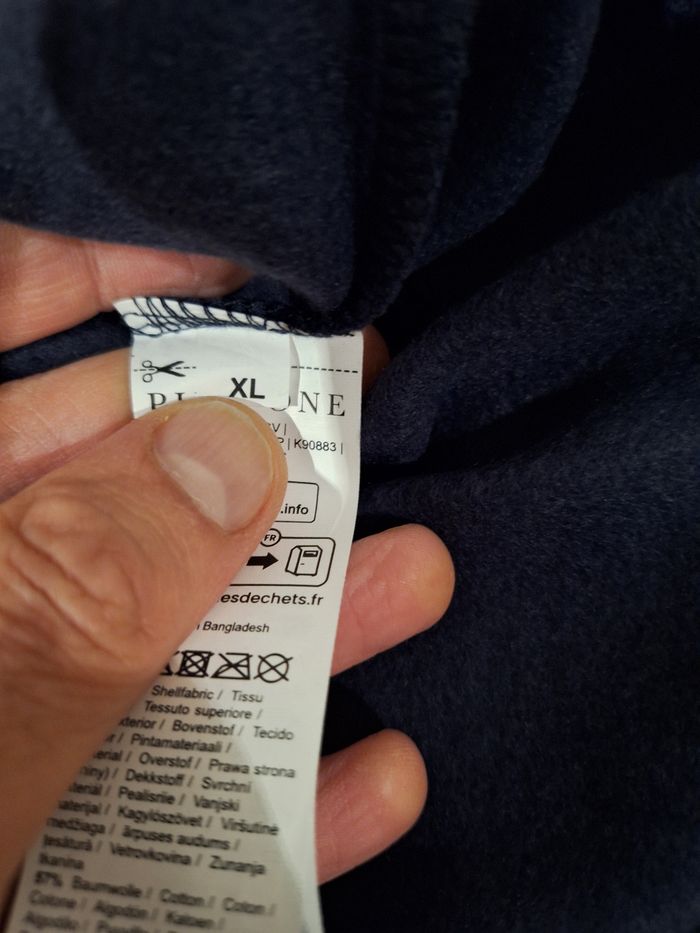 Sweatshirt molletonné neuf bleu Marine Pier One XL - photo numéro 4