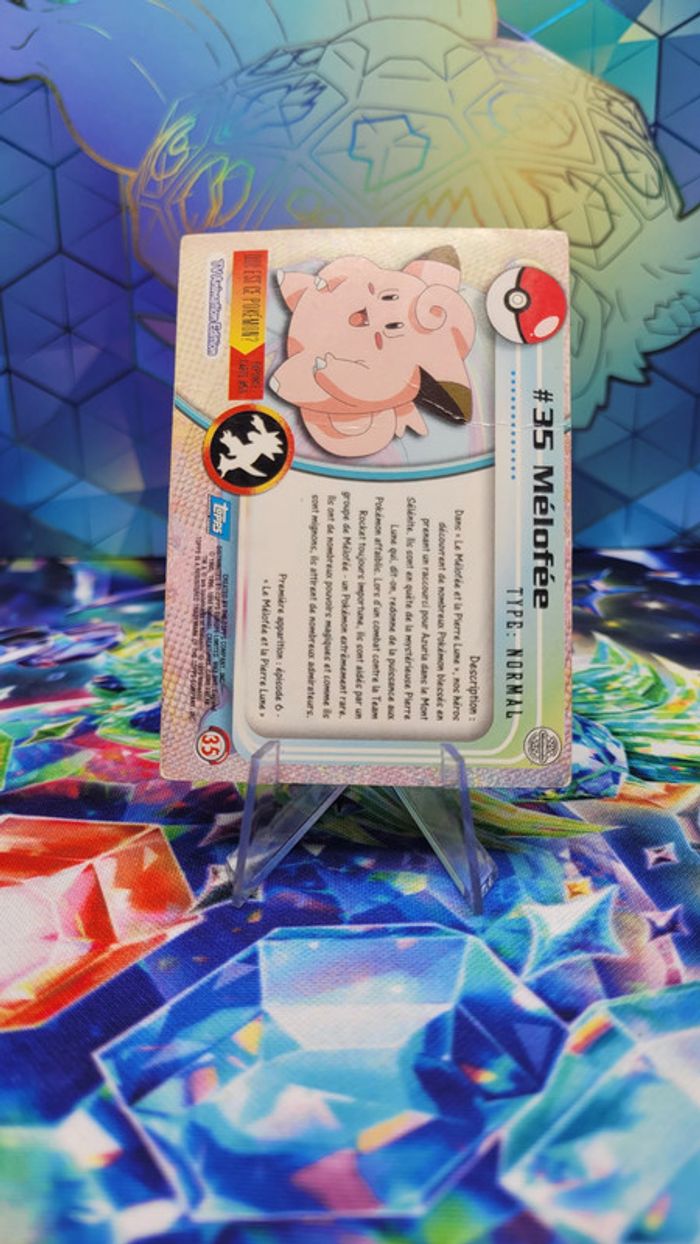 Carte Pokémon Topps n°35 Mélofée Series 1 FR Holo - photo numéro 2