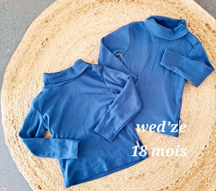 lot de 2 col roulé wedze 18 mois