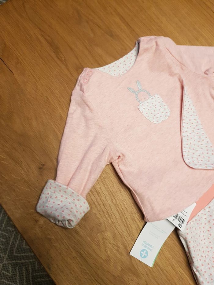 Ensemble réversible Obaïbi 9 mois neuf avec étiquette - photo numéro 2