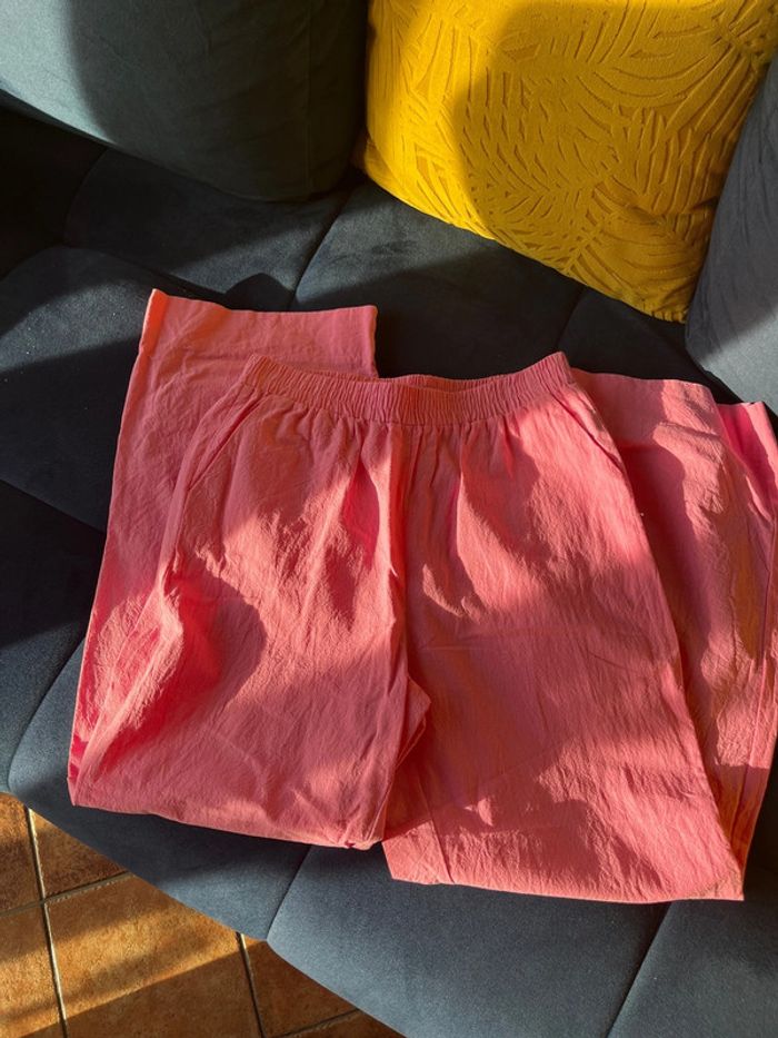 pantalon fluide rose