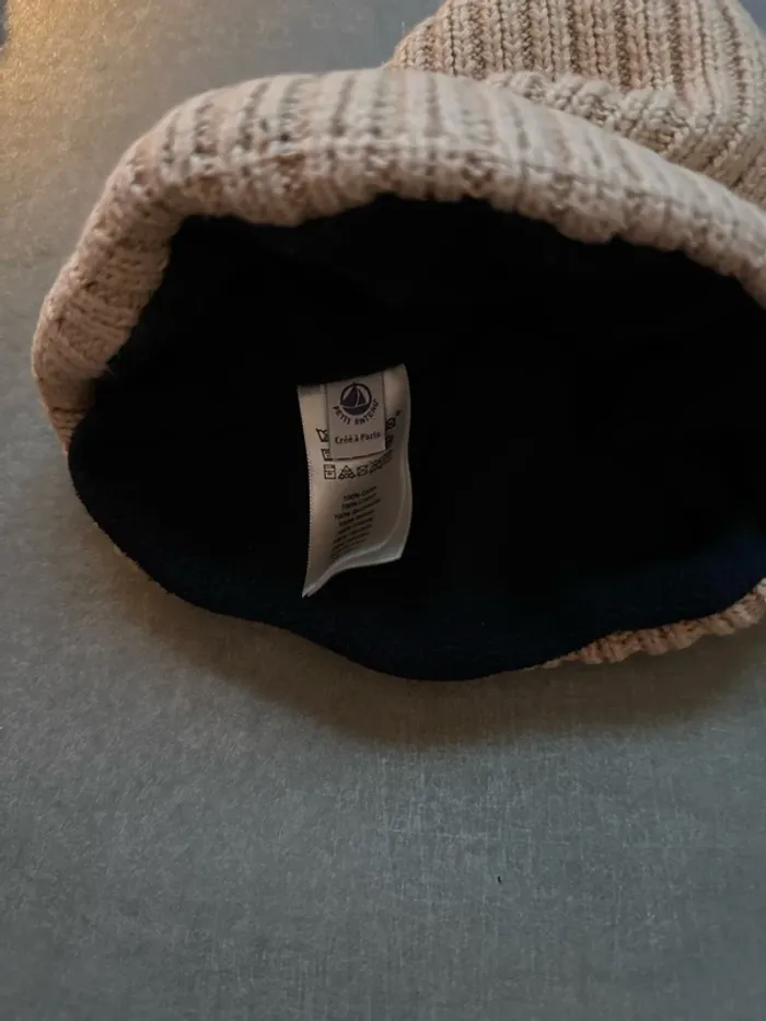 Bonnet Petit Bateau doublure polaire - photo numéro 2
