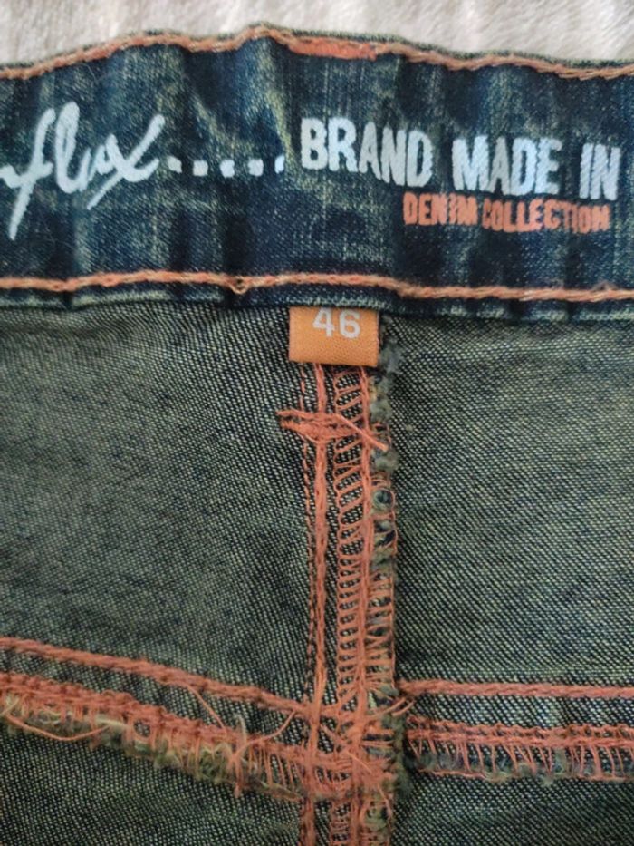 Jeans bleu brut droit influx taille 46 - photo numéro 3