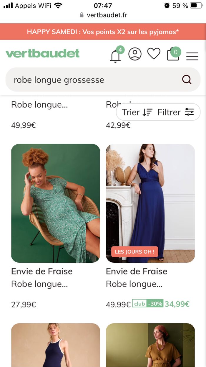 Robe longue grossesse