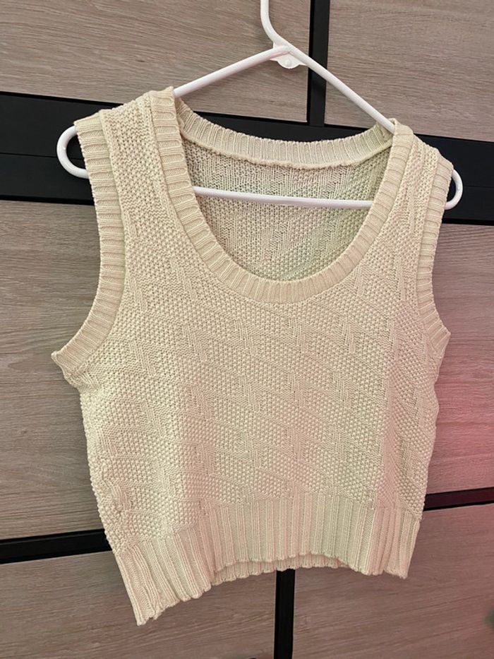 Pull Crop-Top Taille S/M - 51 cm - photo numéro 3