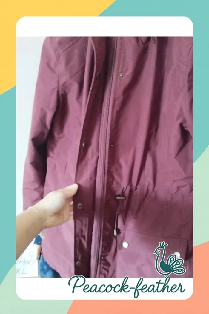 Manteau Parka bordeaux 40/42 atlas - photo numéro 3