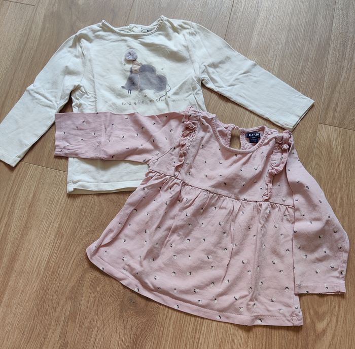 Lot t-shirts manches longues fille 18 mois - photo numéro 7