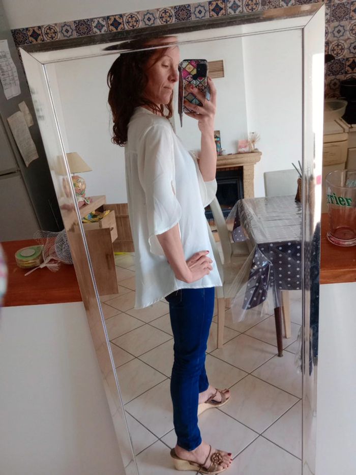 Blouse femme XL blanc cassé c21 - photo numéro 6