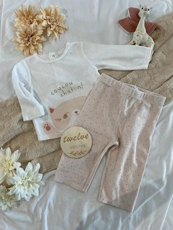 Pyjama 2 pièces bébé fille 12 mois