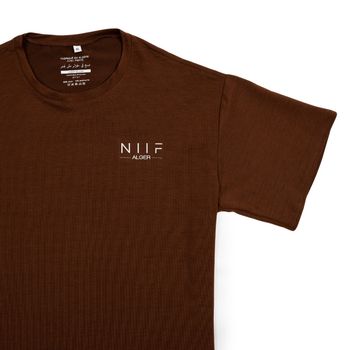 T-shirt Oversize Unisexe Marron NIIF Alger 90% Coton NEUF dans l'emballage