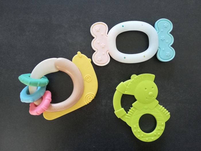 Lot de 3 anneaux à mordiller