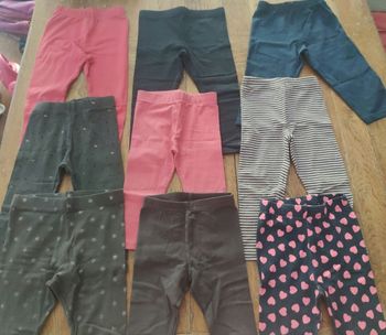 Lot 9 leggings 18 mois