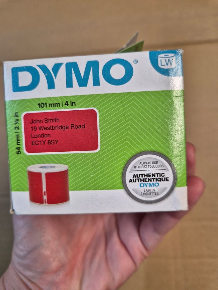 DYMO rouleau 200 étiquettes badges adhésifs rouges - photo numéro 5