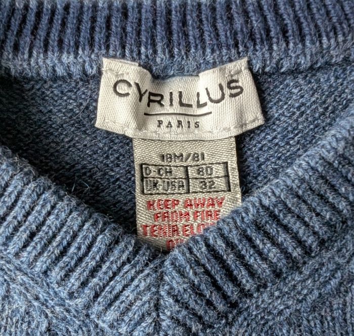 Pull col V Cyrillus 18M - photo numéro 2