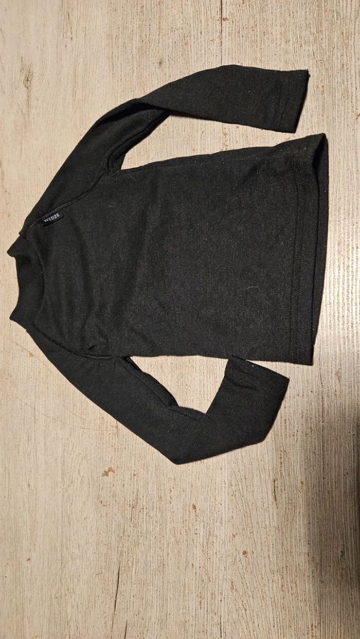 T shirt thermique, manches longues, gris foncé, Wed'ze, 4 ans - photo numéro 3