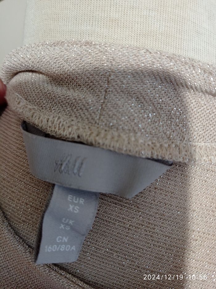 tee shirt doré  de H&M 36 *Spécial FETE* réf 526 P15 - photo numéro 5