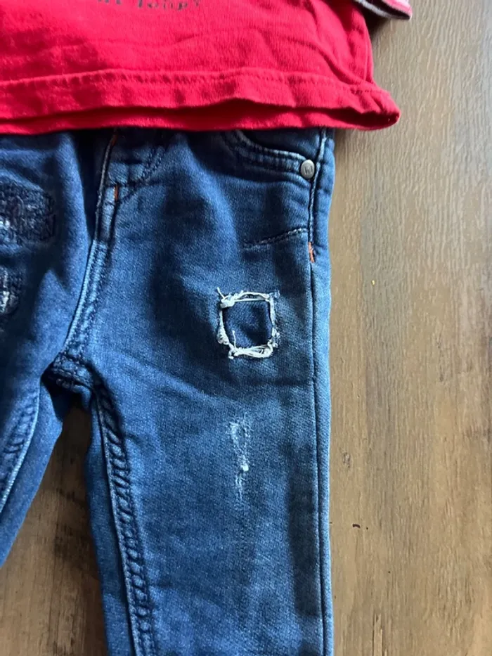 Ensemble jeans et pull 9 mois orchestra - photo numéro 2