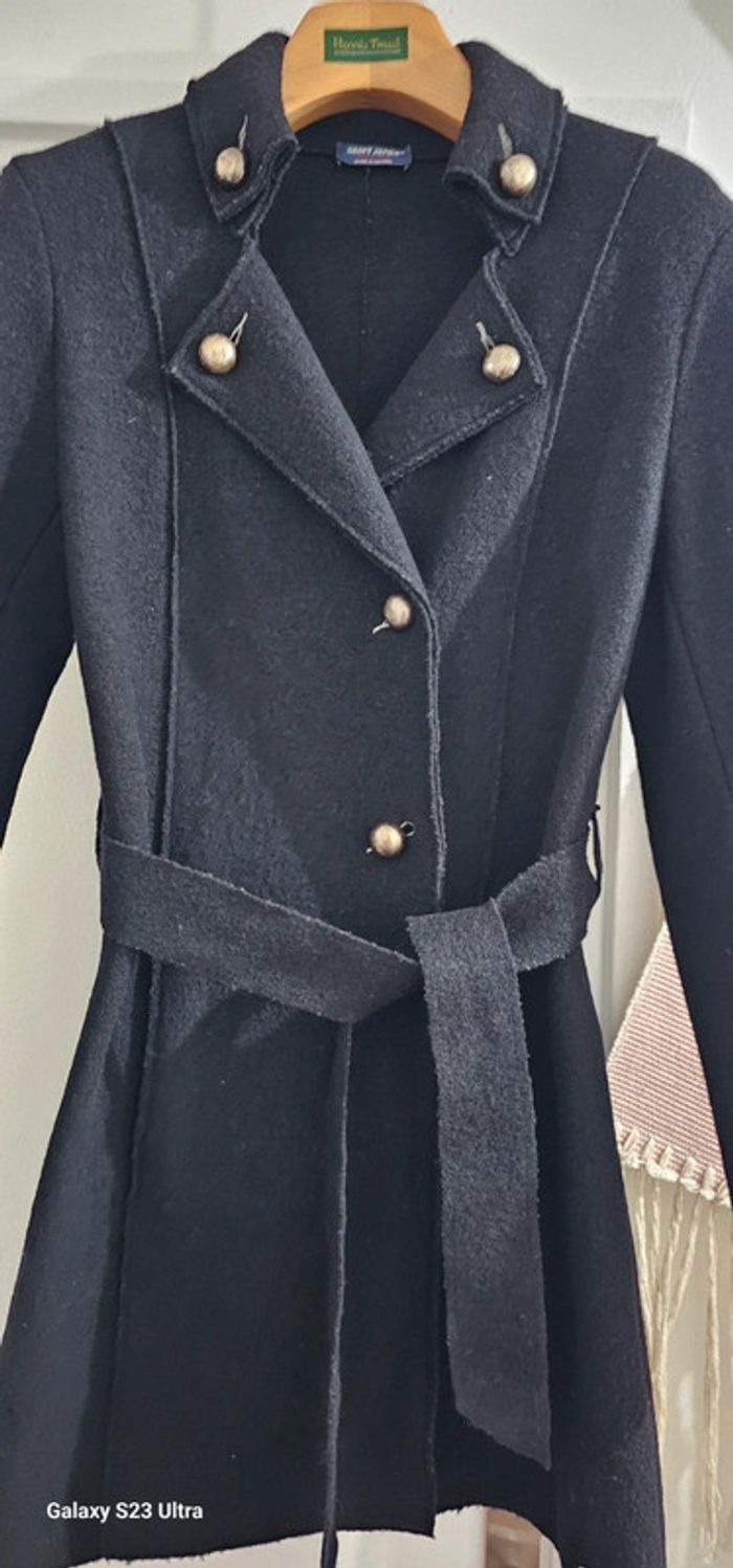 Manteau Caban laine bouille Woolmark Saint James Taille 36 - photo numéro 2