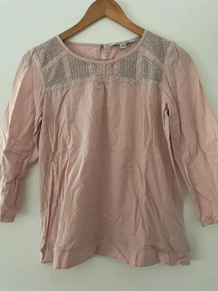 Haut Massimo Dutti rose 13-14ans