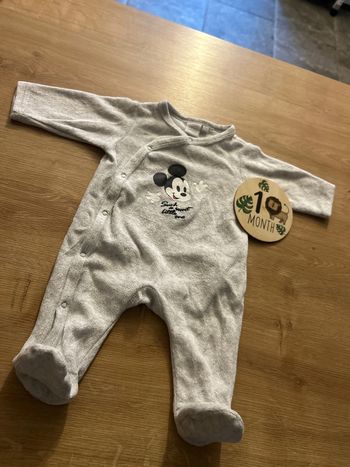 Pyjama velours gris Mickey