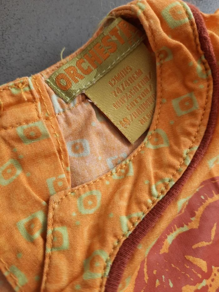 Ensemble tee-shirt + jupe short fille 12 mois - photo numéro 2