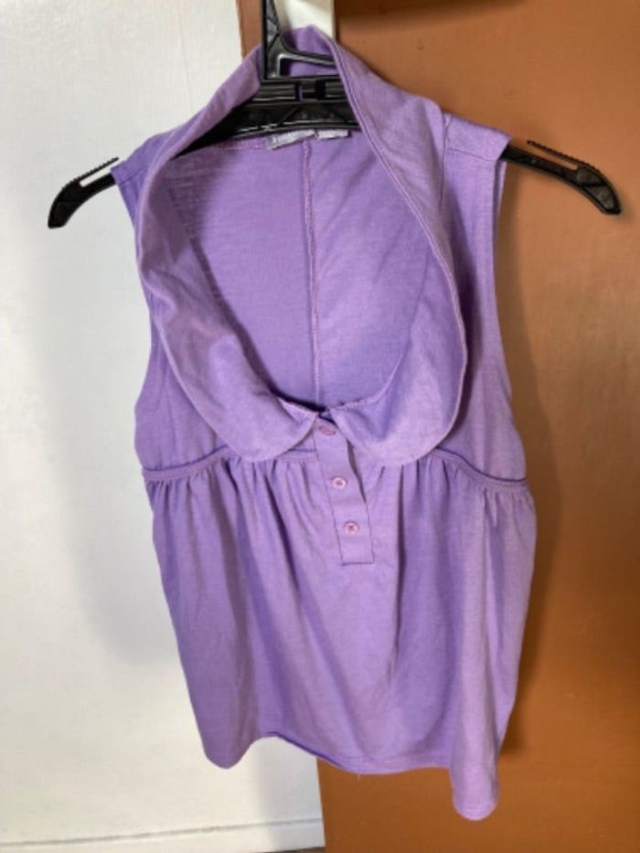 Haut violet sans manche 3 suisses collection taille 34/36
