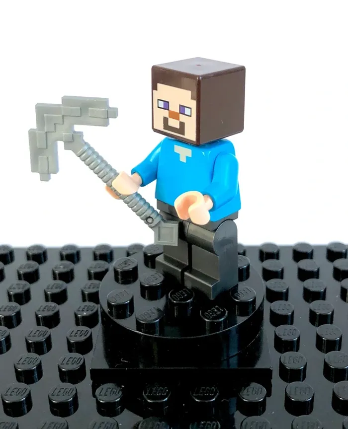 LEGO Minecraft - Steve (light nougat) Pearl Dark Gray legs - photo numéro 2
