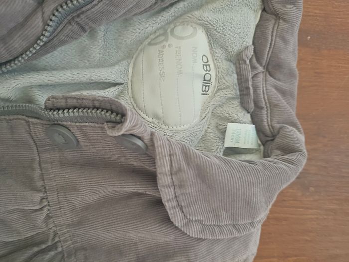 Manteau d'hiver gris - 12 mois - photo numéro 2