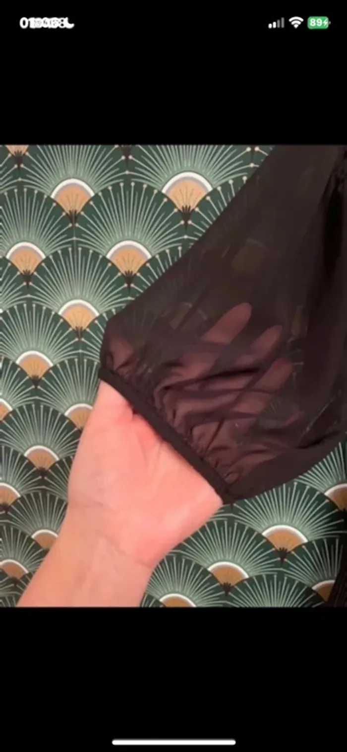 Robe noir zara en mousseline taille L - photo numéro 9