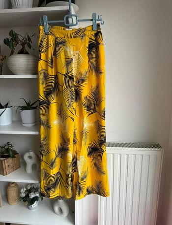 Pantalon fluides jambes larges tropical