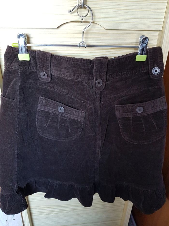 Jupe velour marron kiabi taille 36 - photo numéro 2