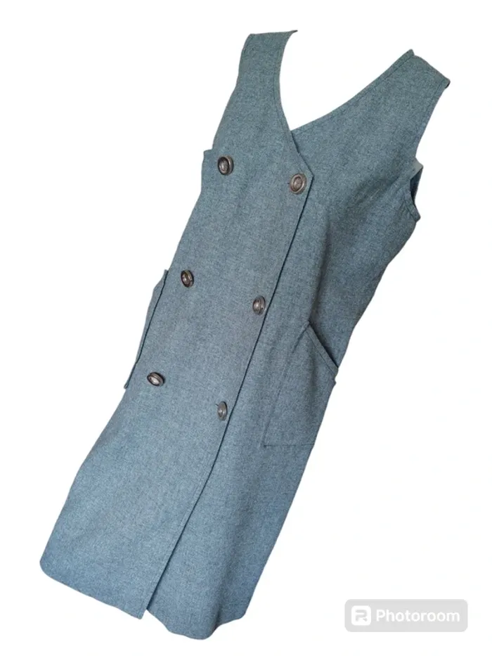 Robe dress retro vintage chic classique chasuble gris