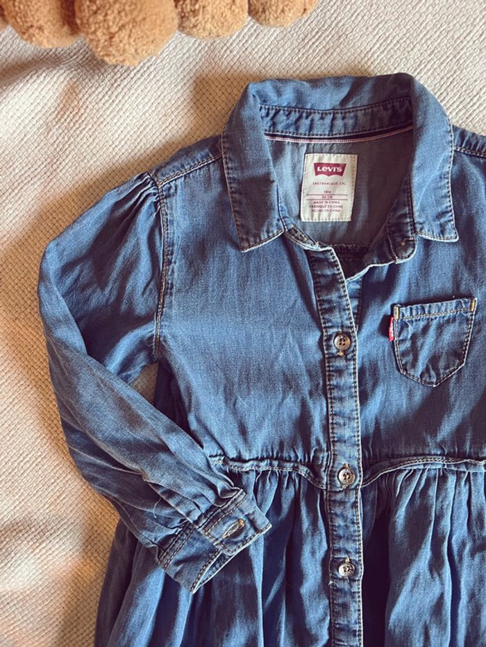 Robe jean levis manches longues 86 cm 18 mois - photo numéro 2